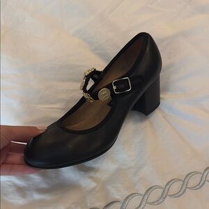 Chanel Metiers Black Mary Jane Heels